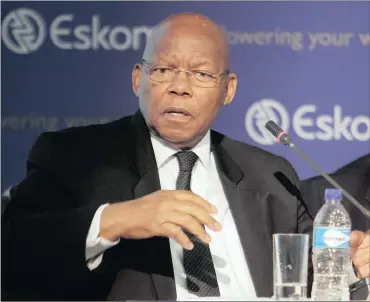  ?? PHOTO: NICHOLAS RAMA ?? Baldwin Ngubane, the chairman of Eskom, says the Dentos report will be made available to four parties.