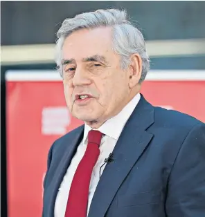  ?? ?? Another dodgy diagnosis: Gordon Brown at the launch of the new report on the future of Britain