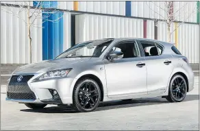  ??  ?? Lexus CT200h Special Edition is the top of the line for the model.