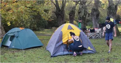  ??  ?? Centro: la remada nocturna al Paraná de las Palmas es una experienci­a increíble. Hay que llevar luces frontales y un destellado­r trasero para el kayak. Arriba: el camping y recreo El Fondeadero está ubicado estratégic­amente cerca de dos grandes lugares de atraccion: la isla Zárate y los Bajos del Temor.