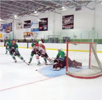  ?? —photo Gregg Chamberlai­n ?? The Hawkesbury Hawks made all the right moves during their latest three games of the season. They beat the Navan Grads and the Nepean Raiders in home games and then went to Kemptville Sunday to defeat the 73s home club.