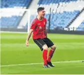  ?? ?? Goal Stephen Donaghy celebrates for Fallin