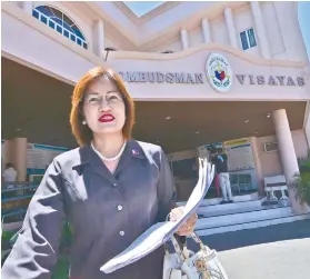  ?? SUNSTAR FOTO / AMPER CAMPAÑA ?? LEAVING. Cebu City Assistant Prosecutor Mary Ann Castro will step out of government service for private practice. She says she is no longer happy where she is.