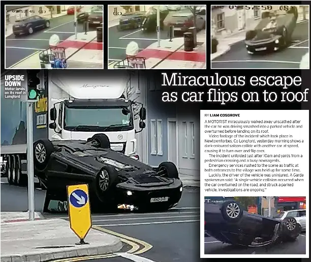 Miraculous escape as car flips on to roof - PressReader