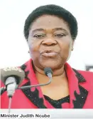  ?? ?? Minister Judith Ncube