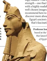  ??  ?? A statue of the pharaoh Akhenaten, whose burial is discussed in Chris Naunton’s new book Professor Joann Fletcher is based at the University of York. Her latest book is The Story of Egypt (Hodder, 2016)