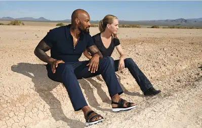  ??  ?? FROM LEFT: On our cover shoot, Tyson Beckford summoned his experience as a host on “Make Me a Supermodel” to stage this 90’s-era fake Polo Jeans ad. (What you don’t see: me doubled over laughing in 6 of the 7 shots.); Our events marketing manager,...