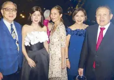  ??  ?? Dante Go, Kathy Go, Ria Augousti, Lucille and Nic Locsin