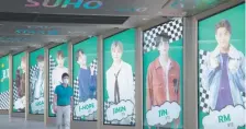  ?? BLOOMBERG ?? ADVERTISEM­ENT for K-Pop boy band BTS displayed in Seoul on Sept. 18.