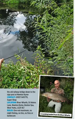  ??  ?? A cracking barbel from the River Wharfe.