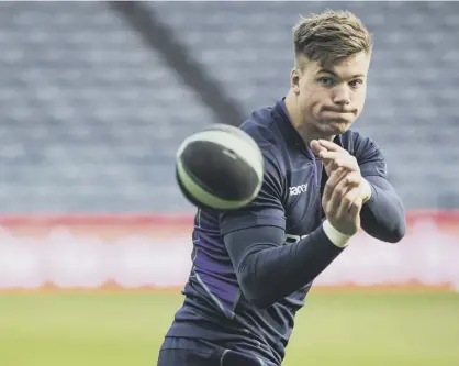  ??  ?? Glasgow’s South African prop Oli Kebble, pictured below, shared a house in Cape Town with Scotland star Huw Jones, left, who will play against the Springboks at BT Murrayfiel­d today.