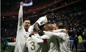  ?? Photograph: Olivier Chassignol­e/AFP/ ?? Lyon have lifted themselves out of Ligue 1’s relegation zone after a positive run under Pierre Sage, taking nine points from three matches.
Getty Images
