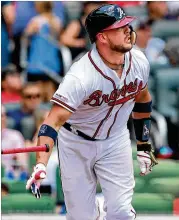  ?? CURTIS COMPTON / CCOMPTON@AJC.COM ?? Tyler Flowers has worked well in the Braves’ tandem approach to catching over the past few years.