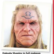  ??  ?? Dakoda Shepley in full makeup as mutant bad guy Omega Red in Deadpool 2.