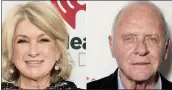  ?? GETTY IMAGES ?? It’s unclear when Martha Stewart and Anthony Hopkins dated, but it’s likely that it was before the actor married his third wife, Stella Arroyave, in 2003.