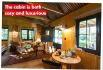  ?? ?? The cabin is both cosy and luxurious