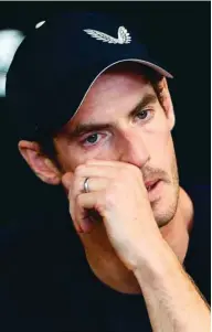 ??  ?? Andy Murray of Britain breaks down during a press conference in Melbourne yesterday where he announced his plans to retire later this year.