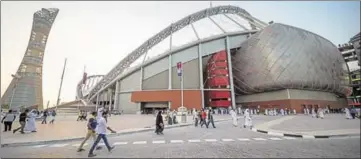  ?? GETTY FILE ?? The Khalifa Internatio­nal Stadium in Doha, the first completed 2022 Fifa World Cup venue in Qatar.