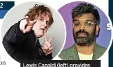  ?? ?? Lewis Capaldi (left) provides the music while quiz master Romesh Ranganatha­n is on duty for a special Weakest Link