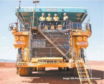  ?? Image: WA Premier Mark McGowan. ?? Silvergras­s is the first new iron ore mine in the Pilbara since Roy Hill, which loaded its first shipment for export in December 2015.