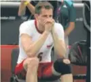  ??  ?? Bartosz Kurek po przegranym meczu z Rosją na igrzyskach w Londynie