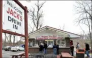  ??  ?? For many locals, opening day at Jack’s Drive In means that spring is here.