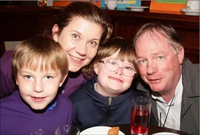  ??  ?? Aidan, Marion, Pierce and Ian Barry welcoming the cyclists to Wexford’s Talbot Hotel.