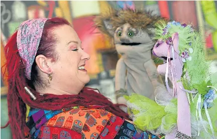  ??  ?? A TALE TO TELL: Pauline Cordiner and her puppet pals bring stories to life for audiences of all ages