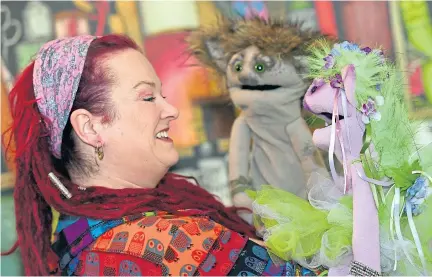  ??  ?? A TALE TO TELL: Pauline Cordiner and her puppet pals bring stories to life for audiences of all ages