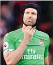  ??  ?? Arsenal’s Petr Cech