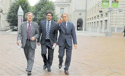  ?? ROBERTO CANDIA ?? Ministro en Washington. En mayo pasado, el ministro de Justicia Germán Garavano, entre directivos del Wilson Center.