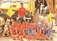  ??  ?? A foodstuff seller, Mr. Haruna Musa