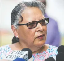  ?? BRANDON HARDER/FILES ?? Ochapowace First Nation Chief Margaret Bear, seen here in June 2018, says a new youth home in the community will help connect children with their culture and help the community grow.