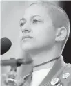  ?? AP ?? Florida school shooting survivor Emma Gonzalez speaks at Washington, D.C., rally.