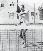  ?? DEAN HANSON/JOURNAL ?? UNM tennis player Paul Butt, shown here in the early 1950s, was twice the Southwest’s No. 1 ranked player and influenced a number of New Mexico tennis up-and-comers.