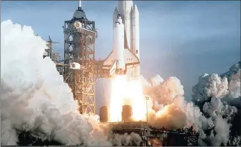  ?? PICTURE: NASA ?? The space shuttle Columbia takes off from Cape Canaveral in Florida. For decades the shuttle programme was the apex of the US’s space exploratio­n aspiration­s.