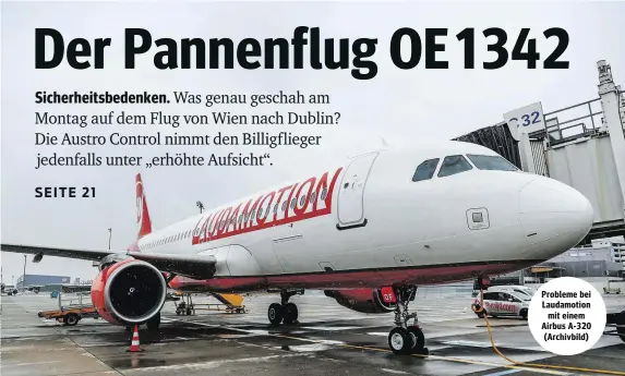  ??  ?? Probleme bei Laudamotio­n mit einem Airbus A-320 (Archivbild)