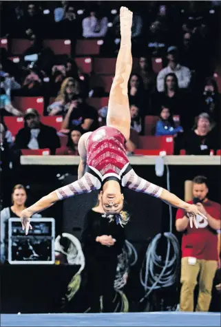  ?? OKLAHOMAN] [CHRIS LANDSBERGE­R/ THE ?? Maggie Nichols has already won two NCAA all-around titles and six total individual national titles. The Oklahoma senior may well add to her resume over the next two months.