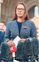  ??  ?? Gina Miller, co-founder of investment fund SCM Private and the lead claimant in the case, reads a statement outside the High Court in central London on November 3. AFP