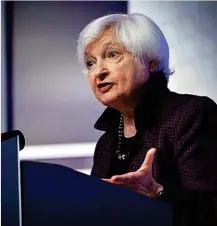  ?? ?? Janet Yellen, secretaria del Tesoro en EEUU.