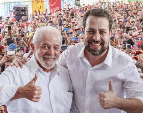  ?? ?? Lula faz primeiro evento como cabo eleitoral de Guilherme Boulos para Prefeitura de São Paulo.