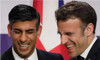  ?? Photograph: AFP/Getty ?? ‘A promise to resolve the question of ID cards and school trips to Britain, made by Rishi Sunak during his recent meeting with Emmanuel Macron, should swiftly be kept.’