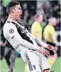  ?? FOTO: AFP ?? El gesto del astro luso CR7 con implicacio­nes de carácter sexual.