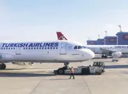  ??  ?? A THY plane sit at Istanbul Airport, May 27, 2019.