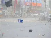  ?? SANTOSH KUMAR/HT PHOTO ?? A dust storm in Patna on May 19.