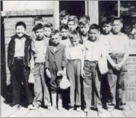  ?? SUBMITTED PHOTOS ?? Young boys from Lennox Island prepare to leave for the Indian Residentia­l School in Shubenacad­ie, Nova Scotia.