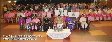  ??  ?? Razak (seated third right) with other guests of honour at the event.