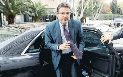  ?? SMARISCAL / EFE ?? El ministro de Justicia dejó entrever ayer que no le ha gustado la decisión de la justicia alemana