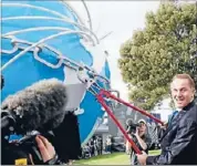  ??  ?? ALL ON: Prime Minister John Key opened Fieldays 2011.