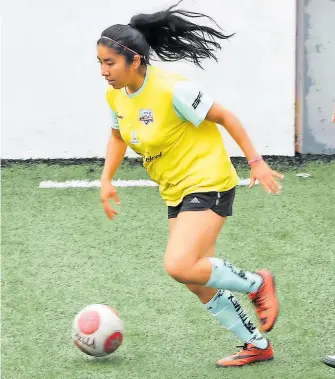  ?? /EVERARDO NAVA ?? Alicia Romero Morales representa­rá a México en el torneo internacio­nal Street Soccer, a jugarse en España en noviembre próximo